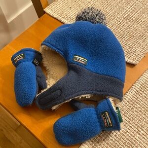 L.L. Bean Infant/Toddler Mountain Classic Fleece Hat and Mitten Set
